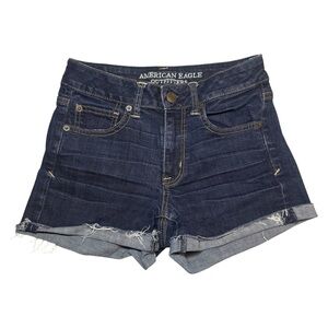 American Eagle Outfitters Blue Jean Denim Super Stretch Shorts 4